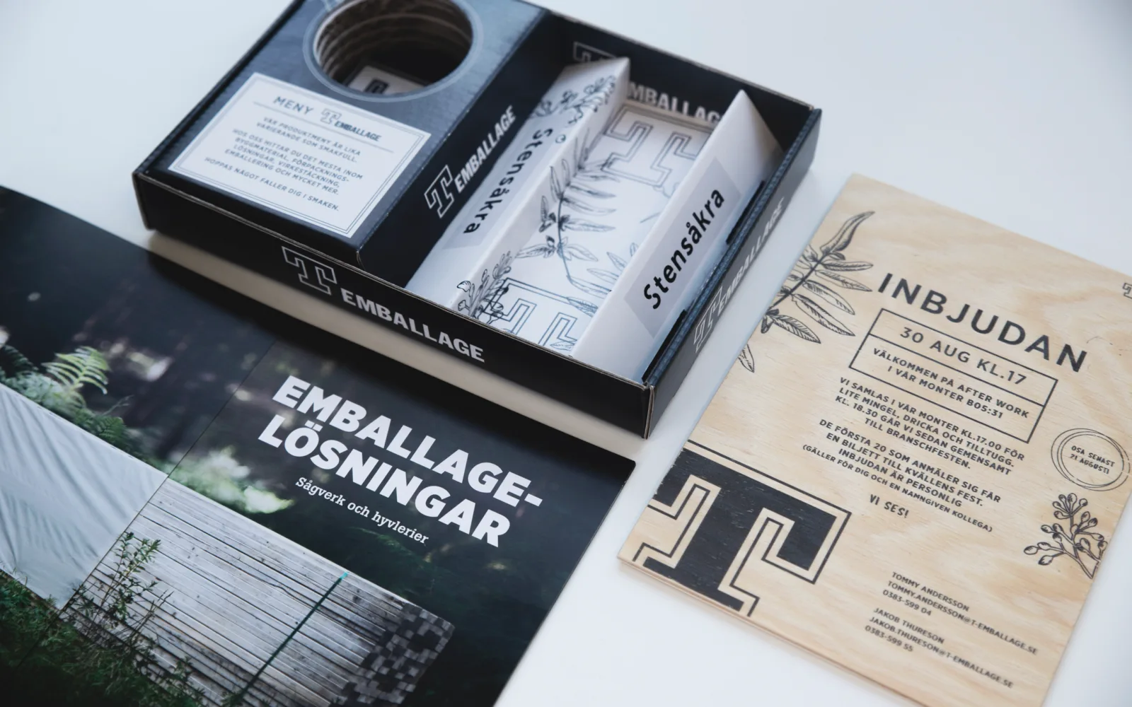T-emballage mässmaterial